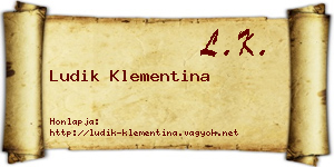 Ludik Klementina névjegykártya